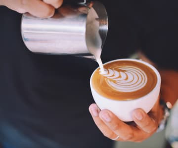 Barista preparing coffee